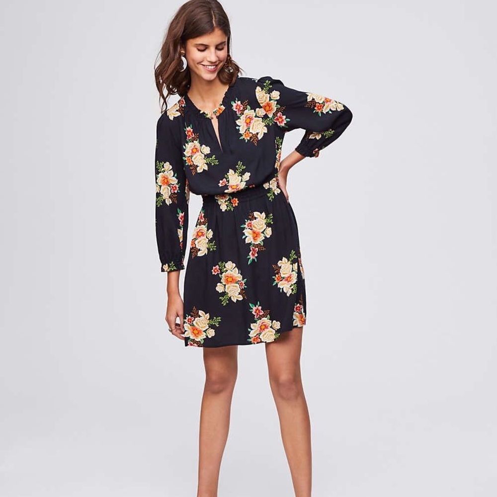 Loft Bouquet Keyhole Dress
